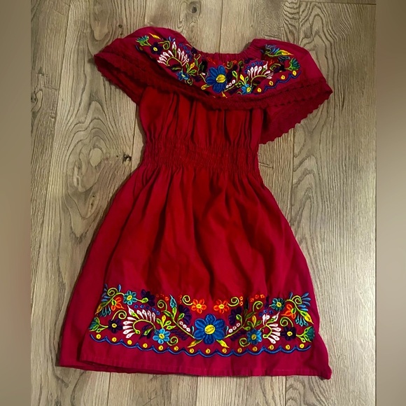 Other - Embroidered Pink Mexican Kids Dress